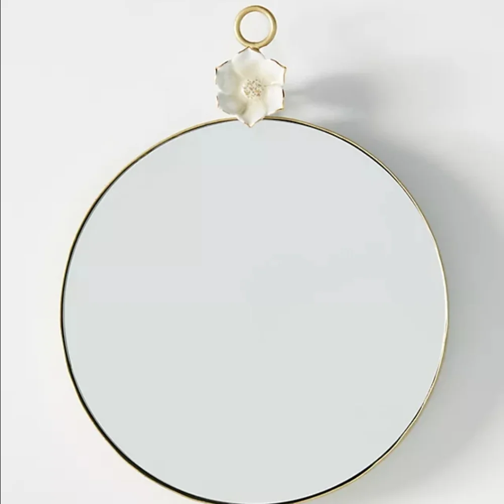 Anthropologie Paige Ceramic Flower Mirror